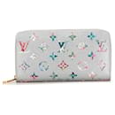 Louis Vuitton Silver Metallic Monogram Garden Zippy Wallet