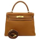 Hermès Brown Togo Kelly Retourne 28