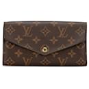 Louis Vuitton Brown Monogram Portefeuille Sarah Wallet