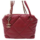 NEUF SAC A MAIN CHANEL BOWLING PARIS NEW YORK CUIR ROUGE NEW HANDBAG PURSE - Chanel