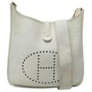 SAC A MAIN HERMES EVELYNE III 33 GM EN CUIR TOGO BLANC WHITE HANDBAG BOITE - Hermès