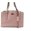 NINE COACH CHARLIE 29529 HAND BAG IN PEBBLED PINK LEATHER WITH SHOULDER STRAP - Coach