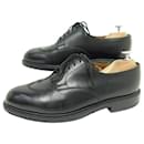 JM WESTON 598 DERBY HALF HUNT DOUBLE SOLE 7.5E 42 BLACK LEATHER - JM Weston