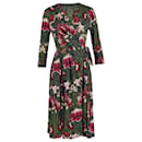 Vestido midi envolvente em jersey floral Oxiria William Morris da Max Mara Weekend em viscose multicolorida