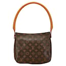 Borsa a spalla Louis Vuitton Monogram Looping MM M51146 in pelle PVC marrone in ottime condizioni