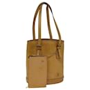 LOUIS VUITTON Nomad leather Bucket PM Shoulder Bag Beige M85001 LV Auth 77126 - Louis Vuitton