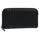 BOTTEGA VENETA INTRECCIATO Long Wallet Leather Black Auth 74890 - Autre Marque