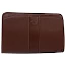 Burberrys Clutch Bag Leather Brown Auth bs15138 - Autre Marque