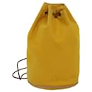 HERMES Porochon Mimir PM Shoulder Bag Canvas Yellow Auth ac3018 - Hermès