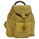 GUCCI Bamboo Shoulder Bag Suede Leather Yellow 003 58 0030 Auth 74829 - Gucci