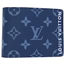 LOUIS VUITTON Monogram Portefeuille Slender Billfold Blue M82798 LV Auth 77435S - Louis Vuitton