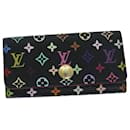 LOUIS VUITTON Monogramm Multicolor Multicles 4 Schlüsseletui Schwarz M93732 Auth 74838 - Louis Vuitton