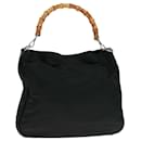 GUCCI Bamboo Shoulder Bag Nylon Black 001 2123 1577 Auth ep4491 - Gucci