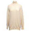 Cream Chanel Cashmere Turtleneck Sweater Size US M/L