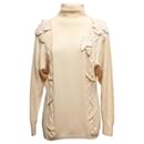 Vintage Cream Chanel Grape Applique Knit Sweater Size FR 44