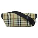 Bolsa de cinto em lona xadrez Burberry em excelente estado 8084112A7026