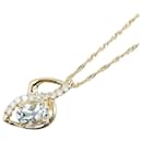 K18YG Yellow Gold Aquamarine Diamond Necklace in Excellent Condition - & Other Stories