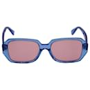Retrosuperfuture Limone Wagwan Bubbagum Rectangular Sunglasses in Blue Acetate - Autre Marque