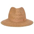 Sombrero Fedora de paja marrón Maison Michel