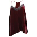 Cami NYC Lace Trim Camisole in Burgundy Velvet  - Autre Marque