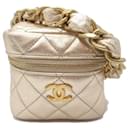 Chanel VAnity Pouch with Chain Leather Vanity Bag AP2803 in Good condition