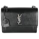 Saint Laurent Black Calfskin Medium Monogram Sunset