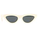 Celine Cat Eye Sunglasses in White Acetate - Céline