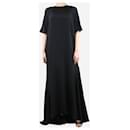 Black silk midi dress - size UK 10 - Autre Marque