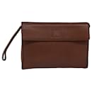 Bolsa clutch de couro marrom Burberrys Auth bs14953 - Autre Marque