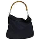 Bolso de mano de nylon negro GUCCI Bamboo 001 2113 1577 Auth 74834 - Gucci