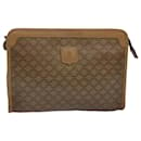 CELINE Macadam Canvas Clutch Bag Beige Auth bs15221 - Céline