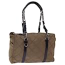 PRADA Chain Shoulder Bag Nylon Brown Auth ep4518 - Prada