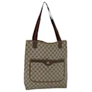 GUCCI GG Supreme Web Sherry Line Tote Bag PVC Beige Rosso 40 02 003 Auth 76659 - Gucci