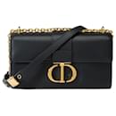 DIOR 30 Montaigne Flap Chain East West Black Leather Bag - 102001 - Dior