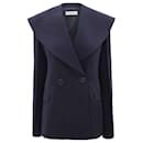 JW Anderson Navy Blue Shawl Collar Tailored Jacket