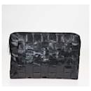 Bottega Veneta Black Intrecciato Document Case Clutch Bag