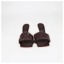 Bottega Veneta Brown Maxi Tubolare Intrecciato Lido Slide Sandals