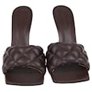 Bottega Veneta Brown Padded Matelasse Slide Sandals