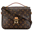 Brown Louis Vuitton Monogram Pochette Metis Satchel