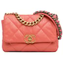 Pink Chanel Medium Lambskin 19 Flap Satchel