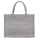 Gray Dior Medium Cannage Embroidered Book Tote