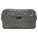 Silver Chanel Metallic Calfskin Reissue Zipped Shoulder Bag