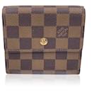 Vintage Damier Ebene Canvas Elise Square Compact Wallet - Louis Vuitton