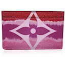 Pink Red Rouge Monogram LV Escale Canvas Card Holder - Louis Vuitton