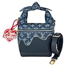 Louis Vuitton X Nigo Taurillon Monogram Blue Denim Japanese Cruiser Crossbody Bag