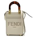 Bolso de hombro de cuero Fendi Sunshine Shopper Mini 8BS051 en excelente estado