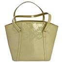 LOUIS VUITTON Monogramm Weiß Creme Vernis Avalon MM Tote Handtasche Schultertasche Gebraucht - Louis Vuitton