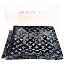 LOUIS VUITTON Cashmere Silk Chapman Brothers Stole Blue Wrap Scarf - Louis Vuitton