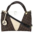 Bolso de mano de cuero blanco Louis Vuitton Monogram Braided V Tote MM