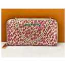 Carteira Louis Vuitton Zippy Stephan Sprouse Vernis Leopardo com corrente adicionada para crossbody usada